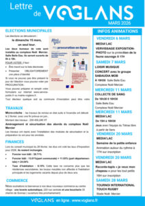 Image de Lettre Voglans Mars 2026
